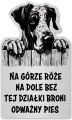 Tabliczka Uwaga pies Dog NIemiecki 25x15
