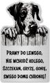 Tabliczka Uwaga pies Dog NIemiecki 25x15