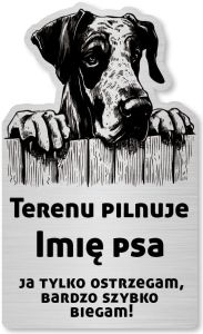 Tabliczka Uwaga pies Dog NIemiecki 25x15