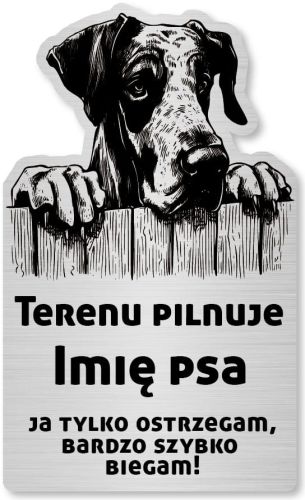 Tabliczka Uwaga pies Dog NIemiecki 25x15