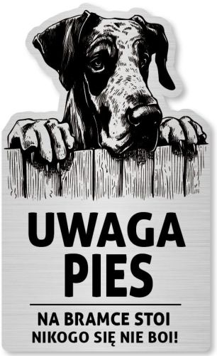 Tabliczka Uwaga pies Dog NIemiecki 25x15