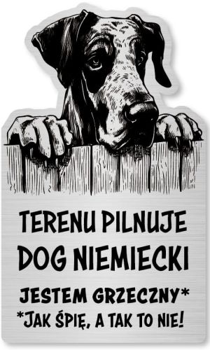 Tabliczka Uwaga pies Dog NIemiecki 25x15