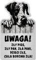 Tabliczka Uwaga pies Dog NIemiecki 25x15
