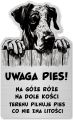 Tabliczka Uwaga pies Dog NIemiecki 25x15