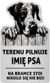 Tabliczka Uwaga pies Dog NIemiecki 25x15