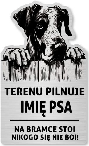 Tabliczka Uwaga pies Dog NIemiecki 25x15