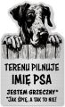 Tabliczka Uwaga pies Dog NIemiecki 25x15