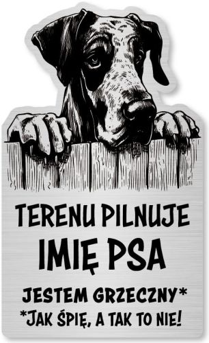 Tabliczka Uwaga pies Dog NIemiecki 25x15