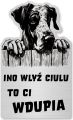 Tabliczka Uwaga pies Dog NIemiecki 25x15