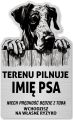 Tabliczka Uwaga pies Dog NIemiecki 25x15