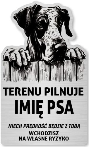 Tabliczka Uwaga pies Dog NIemiecki 25x15