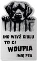 Tabliczka Uwaga pies Labrador 25x15