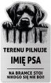 Tabliczka Uwaga pies Labrador 25x15