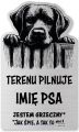 Tabliczka Uwaga pies Labrador 25x15