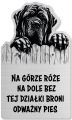 Tabliczka Uwaga pies Cane Corso 25x15