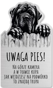 Tabliczka Uwaga pies Cane Corso 25x15