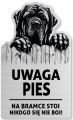 Tabliczka Uwaga pies Cane Corso 25x15
