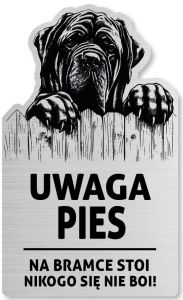 Tabliczka Uwaga pies Cane Corso 25x15