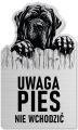Tabliczka Uwaga pies Cane Corso 25x15