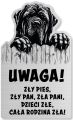 Tabliczka Uwaga pies Cane Corso 25x15
