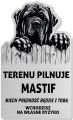 Tabliczka Uwaga pies Cane Corso 25x15
