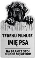 Tabliczka Uwaga pies Cane Corso 25x15