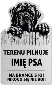 Tabliczka Uwaga pies Cane Corso 25x15