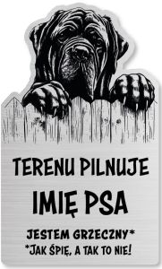 Tabliczka Uwaga pies Cane Corso 25x15