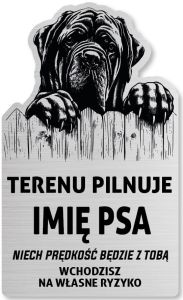 Tabliczka Uwaga pies Cane Corso 25x15