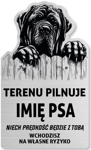 Tabliczka Uwaga pies Cane Corso 25x15