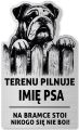 Tabliczka Uwaga pies Buldog Angielski 25x15