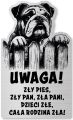 Tabliczka Uwaga pies Buldog Angielski 25x15