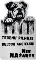 Tabliczka Uwaga pies Buldog Angielski 25x15