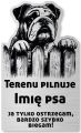 Tabliczka Uwaga pies Buldog Angielski 25x15