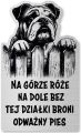 Tabliczka Uwaga pies Buldog Angielski 25x15