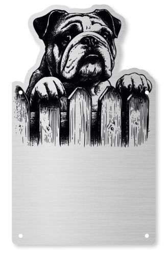 Tabliczka Uwaga pies Buldog Angielski 25x15