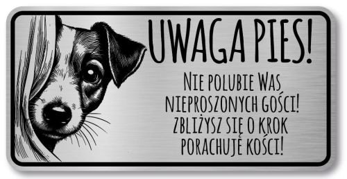 Tabliczka Uwaga pies Jack Russel Terrier 20x10