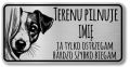 Tabliczka Uwaga pies Jack Russel Terrier 20x10