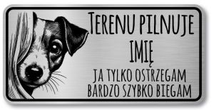Tabliczka Uwaga pies Jack Russel Terrier 20x10