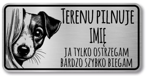 Tabliczka Uwaga pies Jack Russel Terrier 20x10