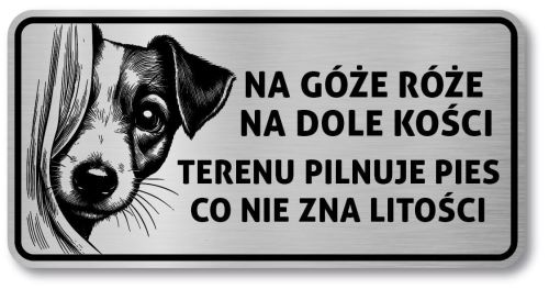Tabliczka Uwaga pies Jack Russel Terrier 20x10
