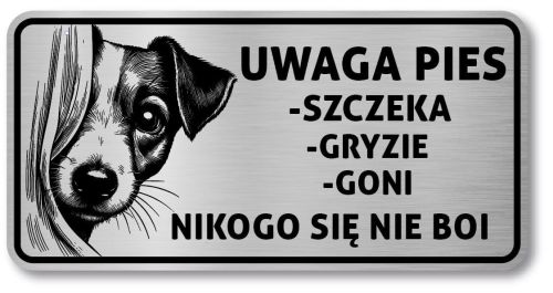 Tabliczka Uwaga pies Jack Russel Terrier 20x10