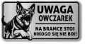 Tabliczka Uwaga pies Owczarek Niemiecki 20x10