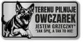 Tabliczka Uwaga pies Owczarek Niemiecki 20x10