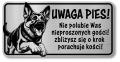 Tabliczka Uwaga pies Owczarek Niemiecki 20x10