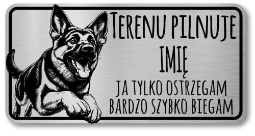 Tabliczka Uwaga pies Owczarek Niemiecki 20x10