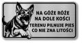 Tabliczka Uwaga pies Owczarek Niemiecki 20x10