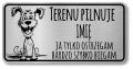 Tabliczka Uwaga pies śmieszna 20x10