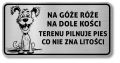 Tabliczka Uwaga pies śmieszna 20x10