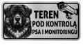 Tabliczka  obiekt monitorowany Uwaga pies20x10 Kaukaz